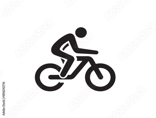 Stylish Cycling Icon Highlighting Beautiful Active Outdoor Lifestyle  