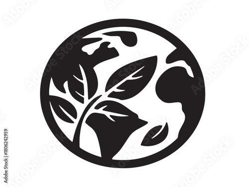 Gorgeous Earth Day Icon Showing Elegant Eco-Friendly Planet Theme  