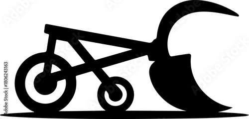 Plow silhouette vector illustration