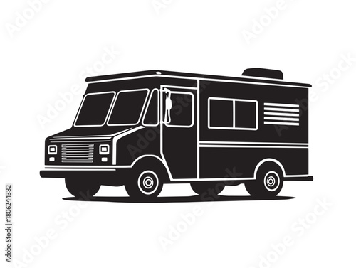 Nice food truck icon vector illustration for a gorgeous restaurant branding