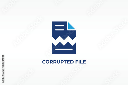 CORRUPTED FILE vector, icon or logo sign isolated symbol illustration