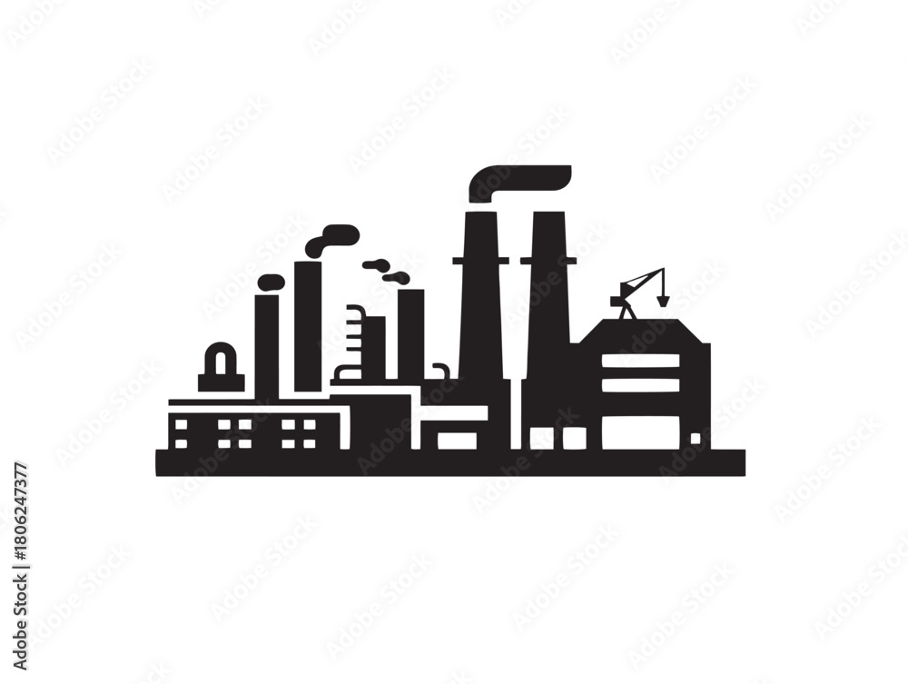 Fototapeta premium Nice industry icon vector illustration for beautiful and elegant business projects