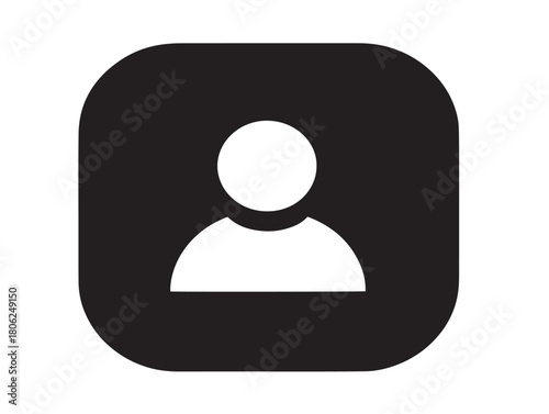 Elegant Minimal Login Icon Illustration in Classic Black and White