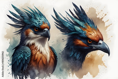 Realistic thunderbird concept art in fantasy style
