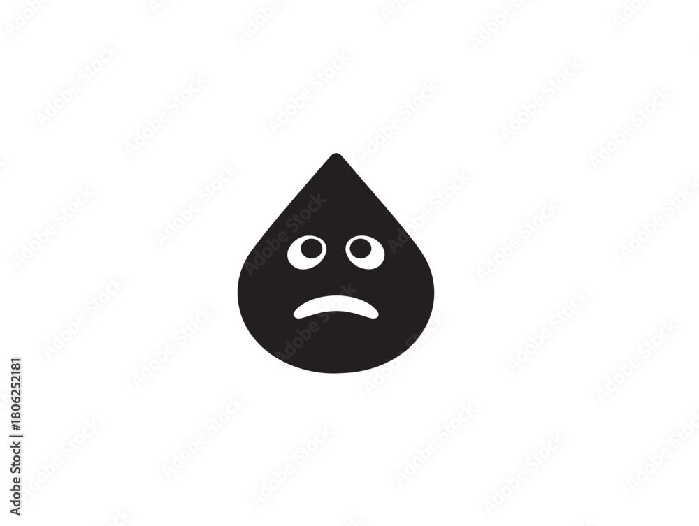 Obraz premium Beautiful sad icon vector illustration for stunning mental health awareness projects