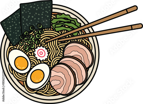 sushi with chopsticks