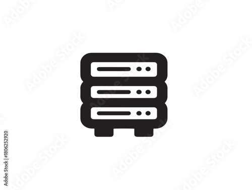 Beautiful server icon vector illustration for stunning web hosting and IT projects