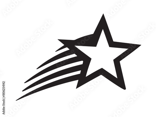 Gorgeous shooting star icon vector illustration with a nice and whimsical symbol