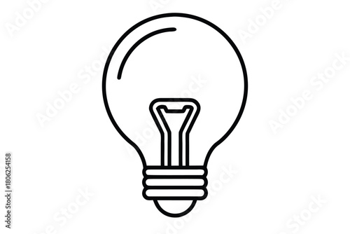 light bulb on white background
