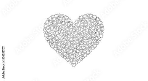 Intricate lace heart design in white on a plain background  