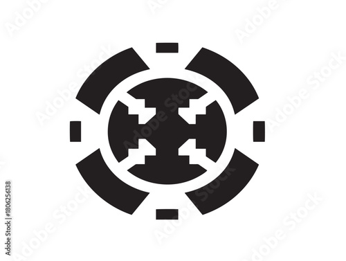 Dynamic tech logo icon vector illustration for gorgeous and modern branding