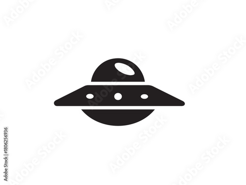 Beautiful ufo icon vector illustration with an elegant and mysterious flying saucer