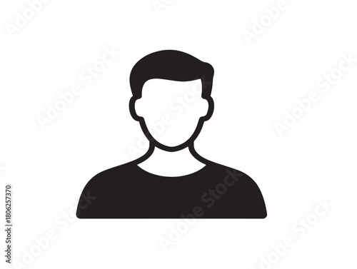 Simple user icon vector illustration with a beautiful and elegant profile silhouette