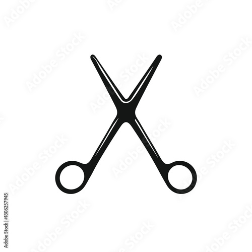 Open surgical forceps displayed in a clean minimal black and white icon