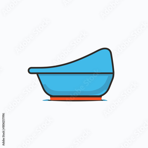 Colorful medical bedpan with raised ergonomic shape