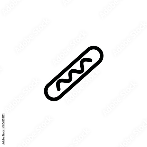 Simple black suture strip icon featuring a wavy suture line inside an oval bandage shape