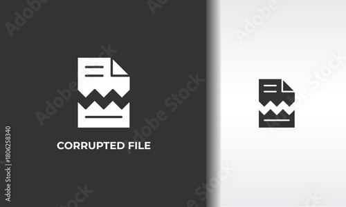 Corrupted File Vector, Icon Or Logo Sign Isolated Symbol Illustration