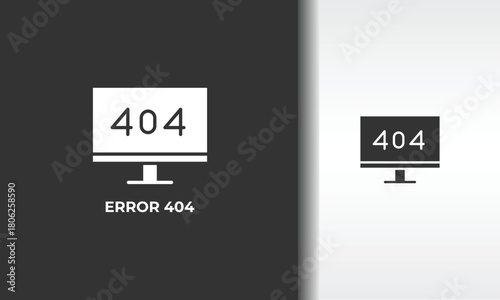 Error 404 Vector, Icon Or Logo Sign Isolated Symbol Illustration