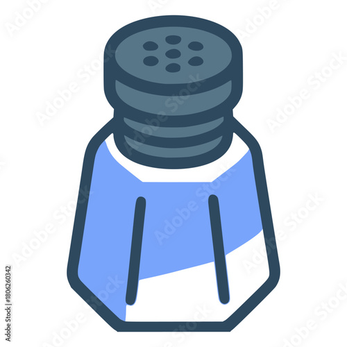 Salt shaker food culinary cooking flat color vector illustration template design
