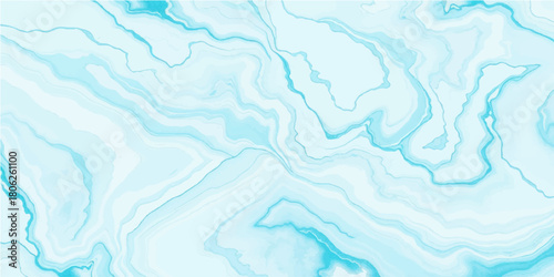 Abstract blue ice texture with cold winter sky and frozen water surface pattern