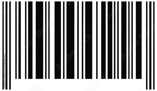 Realistic barcode icon vector illustration, simple fake bar code for web design, digital product labeling, retail scanning concepts and UI graphics, editable vector design.