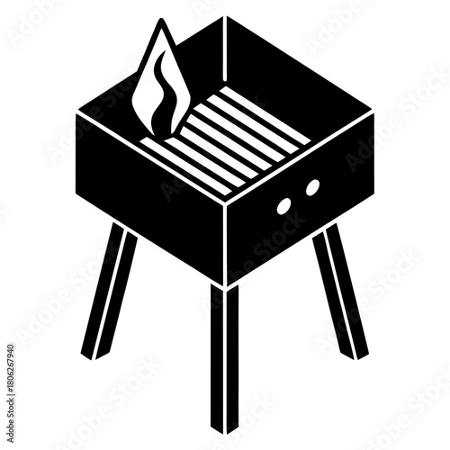 Isometric Thai Grill BBQ Vector