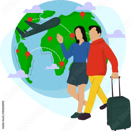 Migration Poeple Illustration