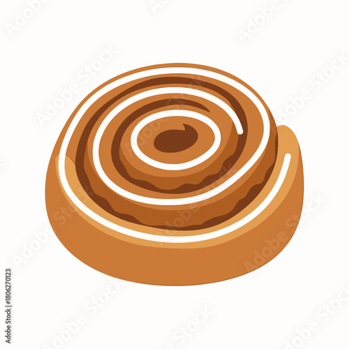 Delicious Swirl Pastry - A Sweet Treat, Perfect for Winter, Winter Icon, Winter Vector, Winter Clipart, Autumn, Fall, Fall Icon, Fall Vector, Fall Clipart, Seasonal Icons, Seasonal Vector