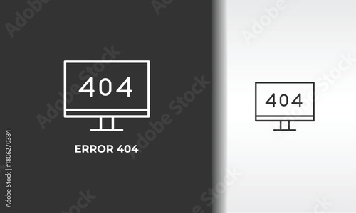 Error 404 Vector, Icon Or Logo Sign Isolated Symbol Illustration