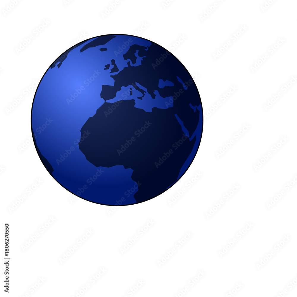 Naklejka premium dark blue earth globe