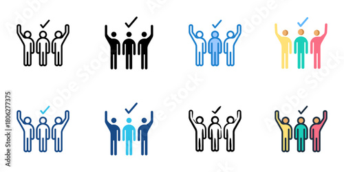 Passive candidates icon set multiple style collection 
