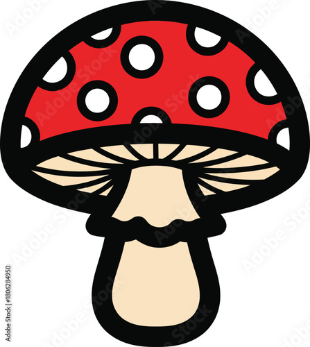 funny cartoon mushroom