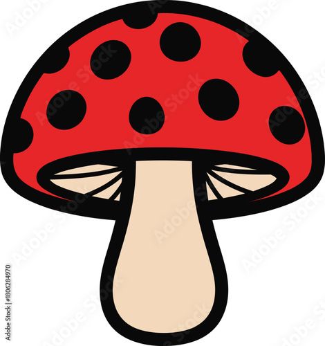 vector illustration of mushroom