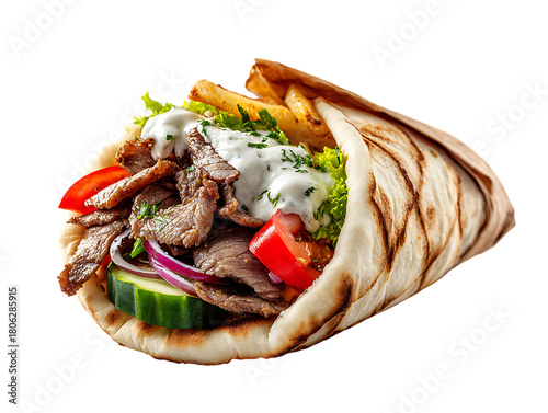 Gyros Greece Classic Mediterranean Flavored Wrap