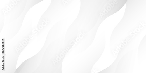 white background with abstract wave line, curve crease
