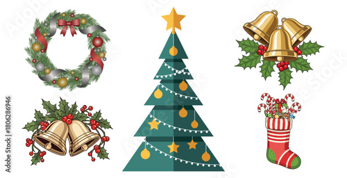 Vector Pack of Christmas Decorations
