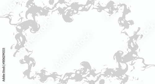 Abstract smoke frame on white background for creative design and decoration