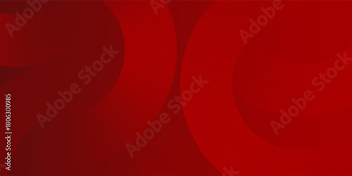 Abstract red background with glowing curve lines. Modern shiny red gradient geometric circle lines pattern. Futuristic concept. Suit for banner, brochure, poster, presentation, cover, website