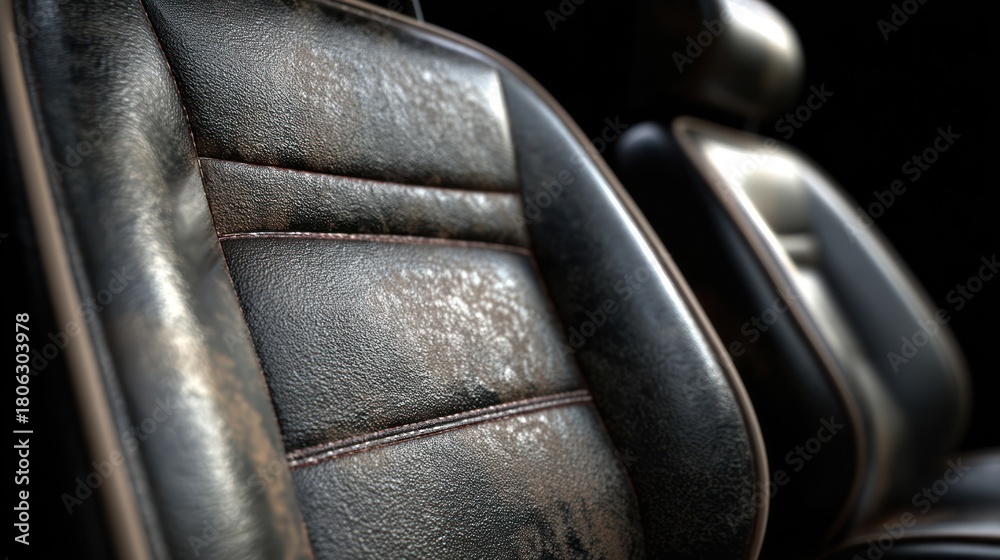 Obraz premium Worn car seats