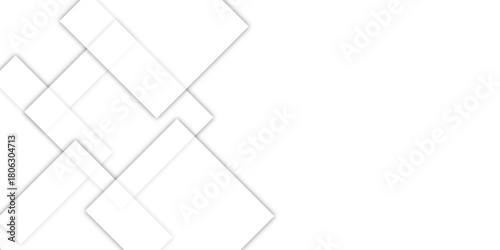 White lines on a white background illustrate a technical drawing plan for architecture or construction. business technology concept, White background business line pattern of geometry, soft white, art