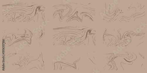 Grunge wood wall background with old, weathered, textured brown surface and peeling paint pattern. Vintage paper texture set with damaged, torn, and distressed edges, grainy overlays, grunge graphic 