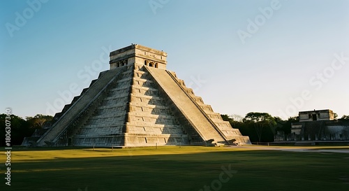 Ancient Mayan Pyramid of Kukulcan in Chichen Itza, Mexico.