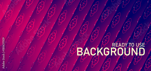 Vibrant Magenta Diagonal Stripes with Ornaments