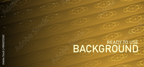 Luxury golden ornamental pattern background with vertical stripes, ready to use for elegant events