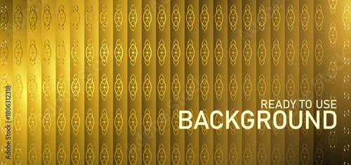 Luxury golden ornamental pattern background with vertical stripes, ready to use for elegant events