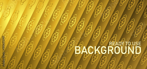 Luxury golden ornamental pattern background with vertical stripes, ready to use for elegant events