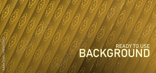Luxury golden ornamental pattern background with vertical stripes, ready to use for elegant events