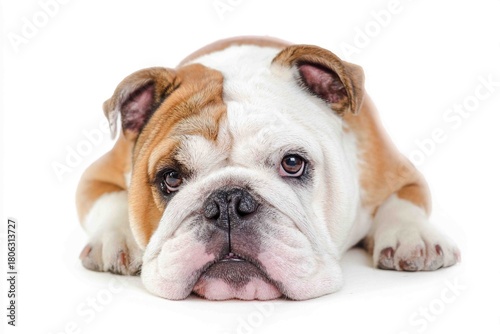 Bulldog dog isolated on white background
