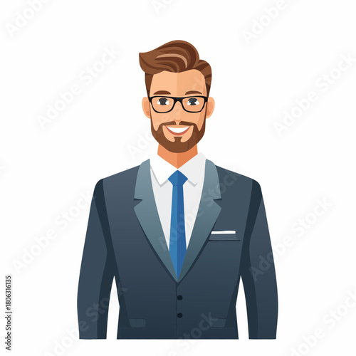 Confident successful handsome businessman manager in suit smiling professional corporate executive portrait