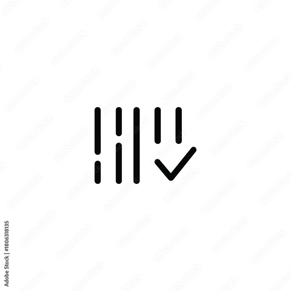 Obraz premium Verified Data Pattern Checkmark Vector Icon